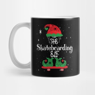 The skateboarding elf.. skateboarding christmas gifts Mug